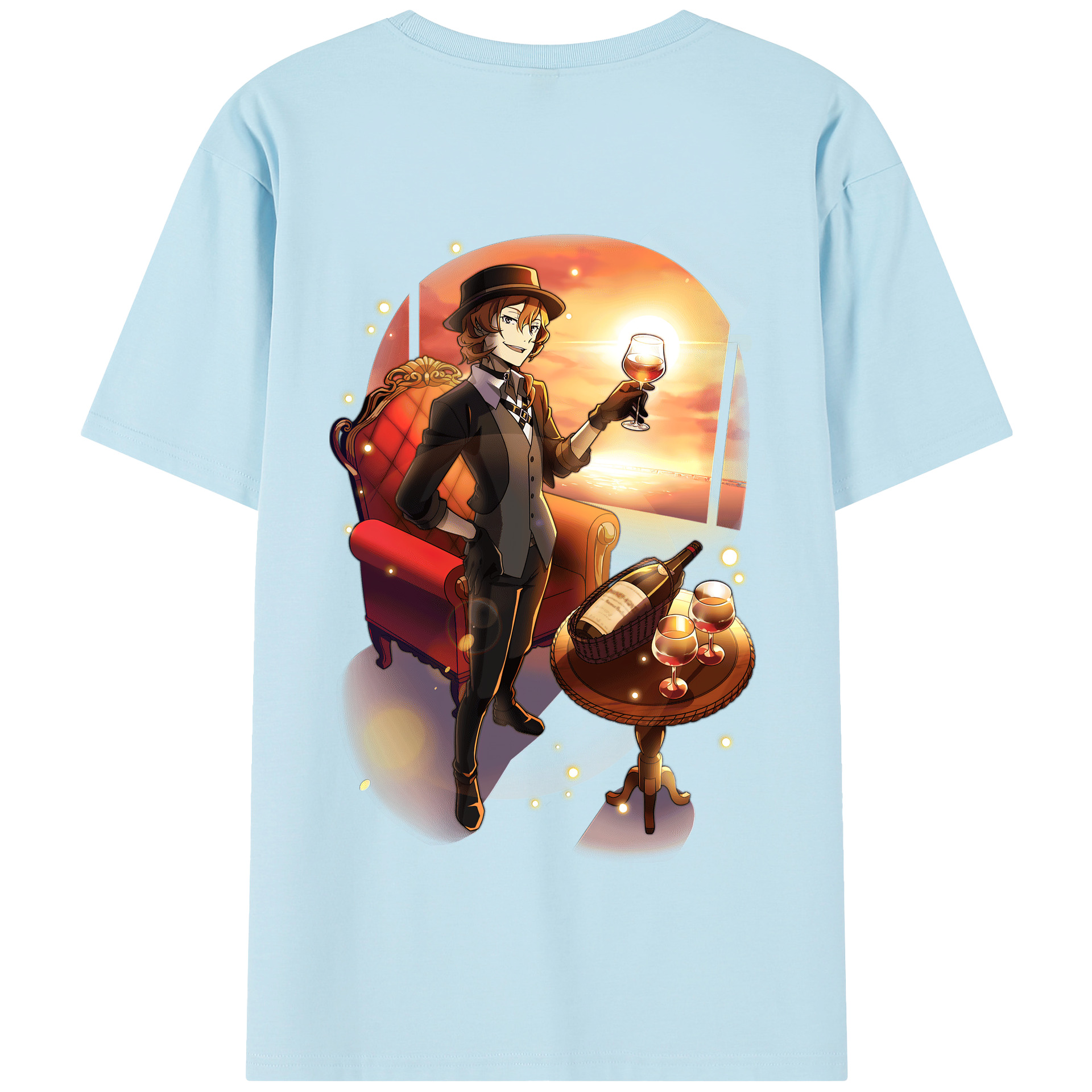 （画像用） 文豪ストレイドッグス Bungo Stray Dogs 綿100％半袖Tシャツ（背面プリント）